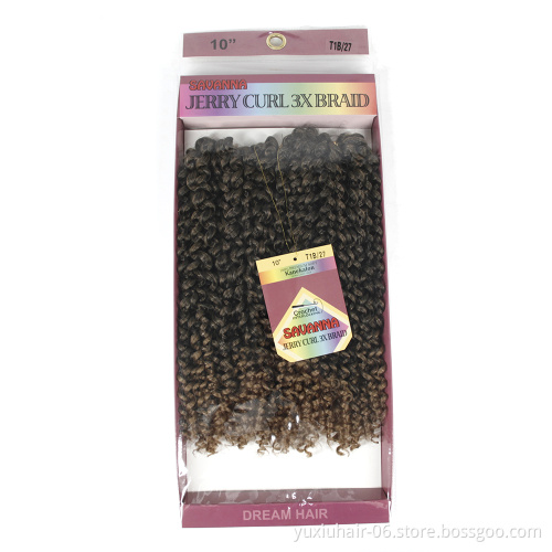 Synthetic Crochet Hair Jerry curly Hair Kinky Twist Braiding hair with Ombre Crochet Braid